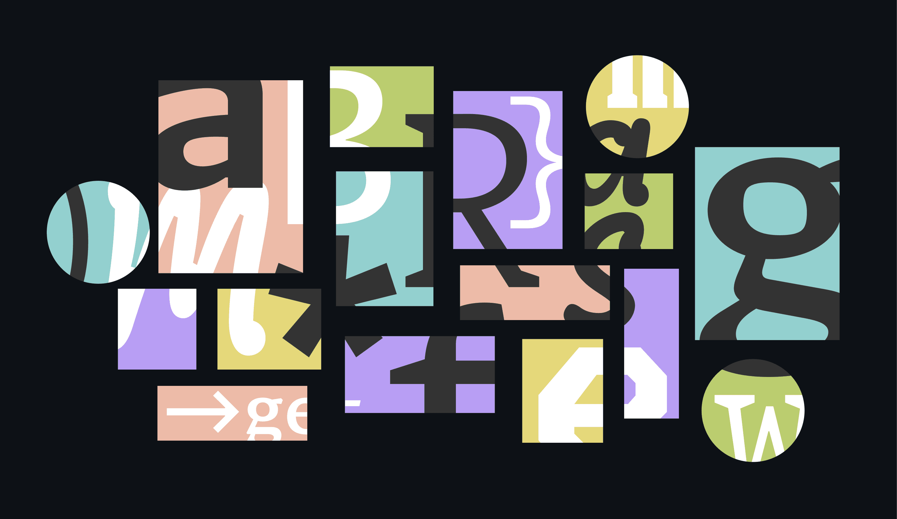 <b>FIG. 2</b> — Details from some of our favorite drawings in each of the five Monaspace typefaces.