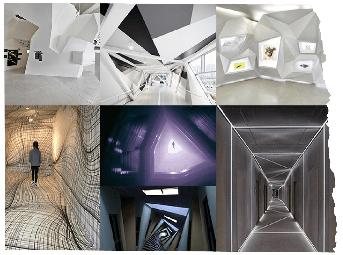 <b class="accent">FIG. 1 — </b> Early concept moodboards created by
Lisette Titre-Montgomery (Art Director, Psychonauts 2), provided to Lettermatic as inspiration.