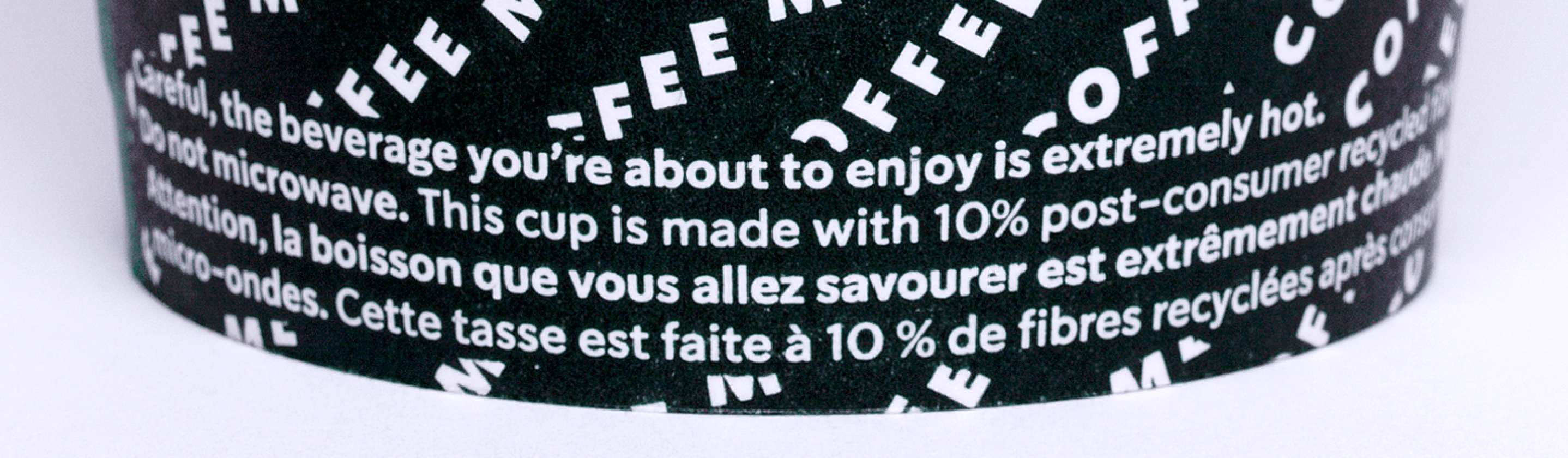 <b class="accent">FIG. 22 — </b> The fine print warning at the bottom of a Starbucks cup, set in SoDo Sans. Design: Starbucks