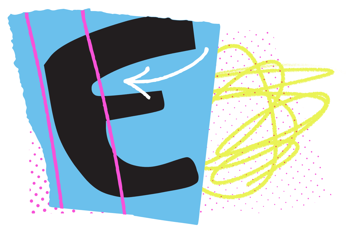 <b class="accent">FIG. 8 — </b> Letter “E” from the original Psychonauts release, showing how the negative spaces feel cut out of the main shape.