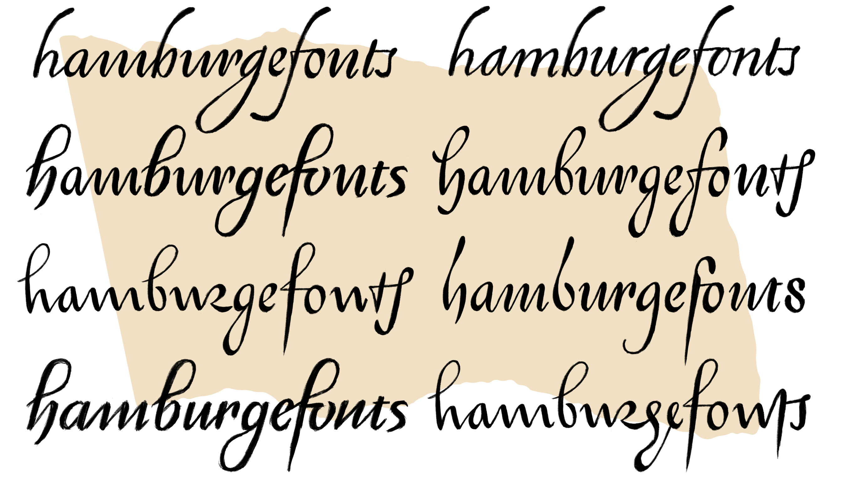 <b class="accent">FIG. 6 — </b> Heather’s early cursive explorations for Scribe Script.